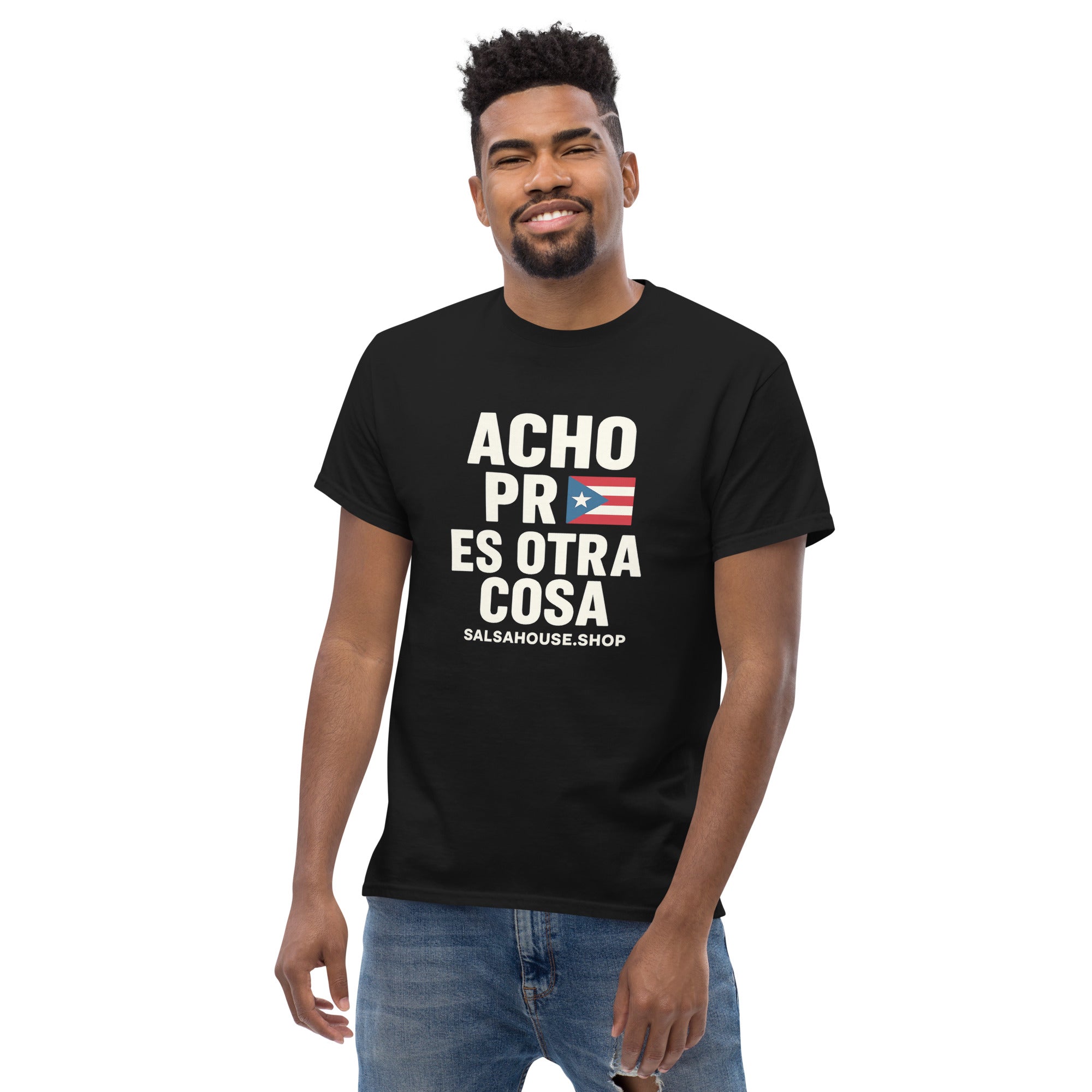 Unisex classic tee-ACHO PR ES OTRA COSA-flag-black