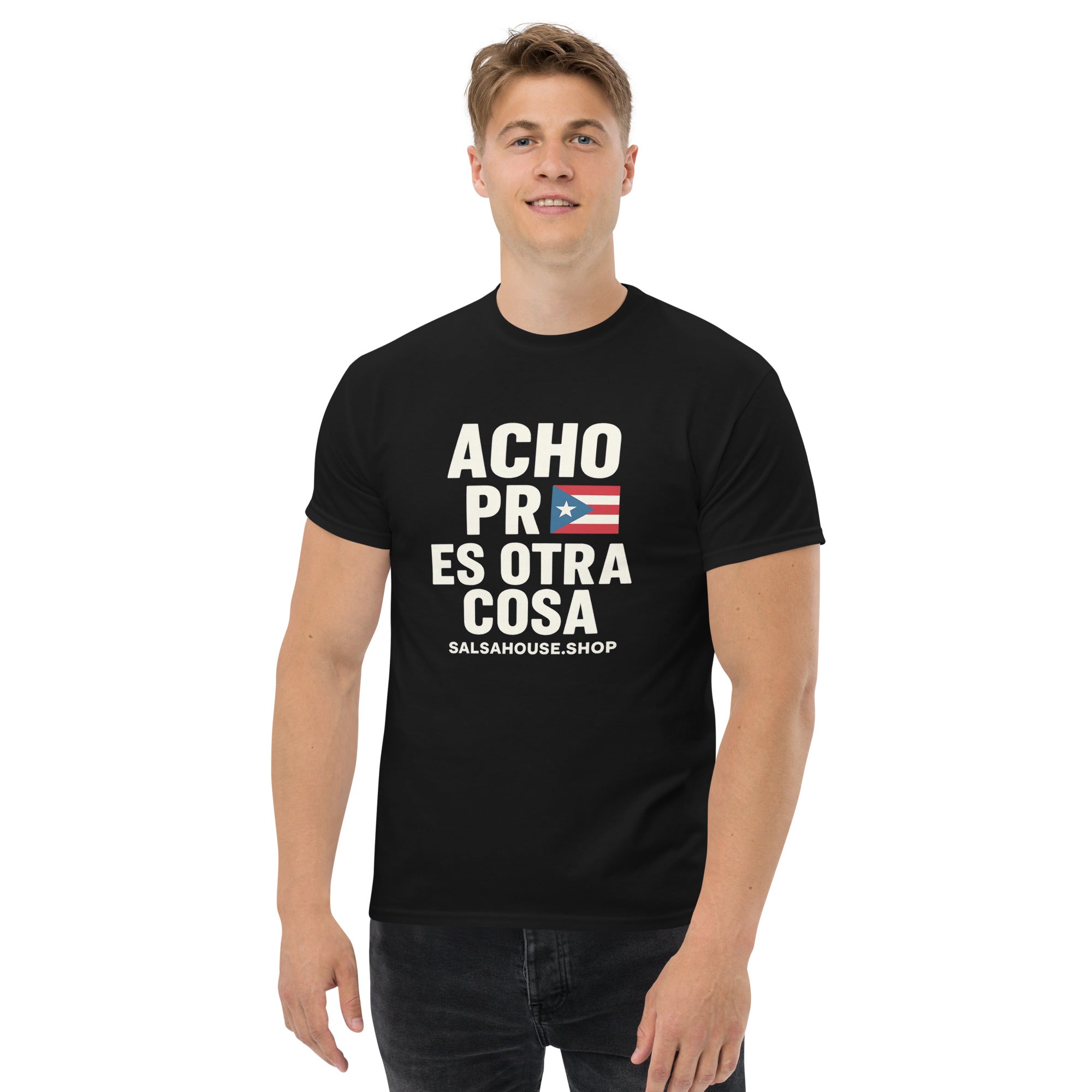 Unisex classic tee-ACHO PR ES OTRA COSA-flag-black