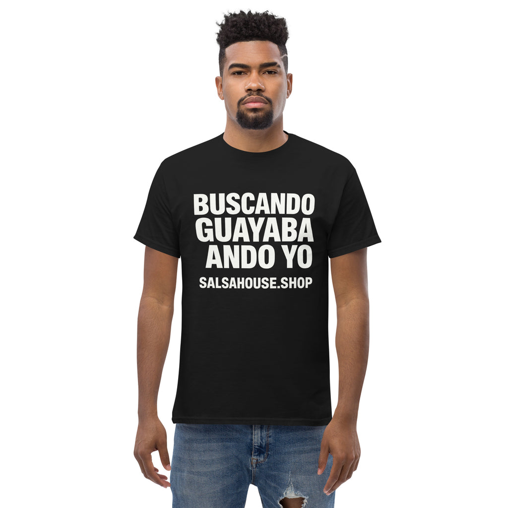 Unisex classic tee-BUSCANDO GUAYABA ANDO YO-plain-black