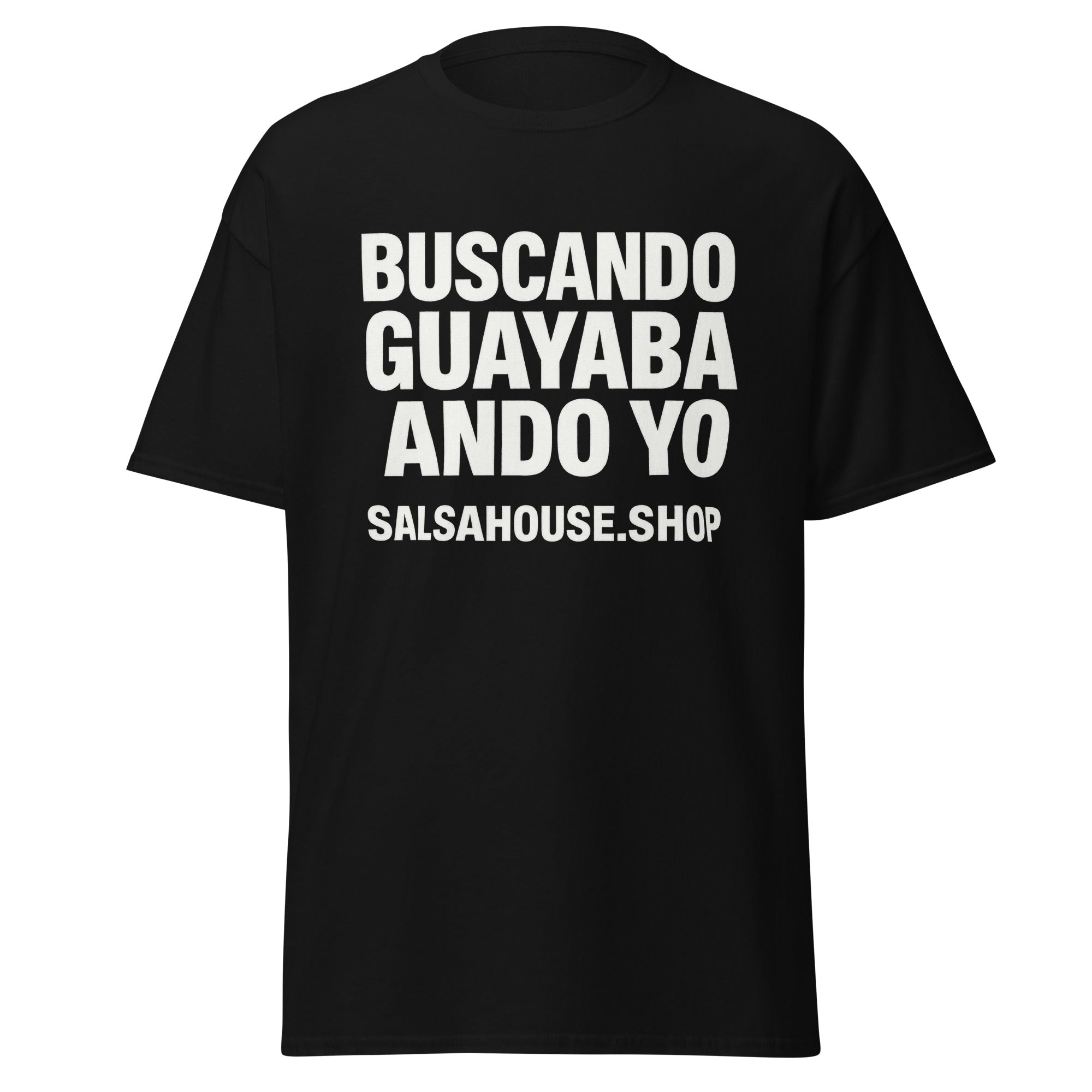 Unisex classic tee-BUSCANDO GUAYABA ANDO YO-plain-black