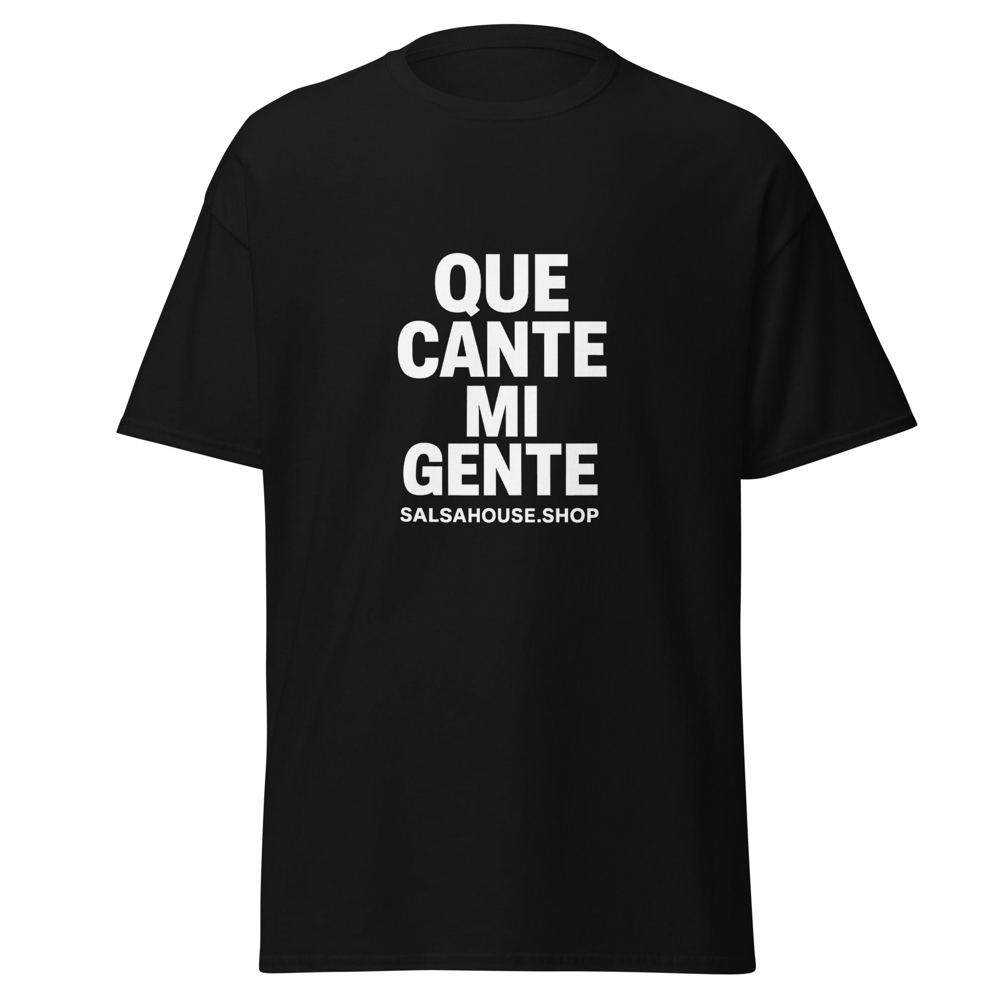 Unisex classic tee-QUE CANTE MI GENTE-plain-black