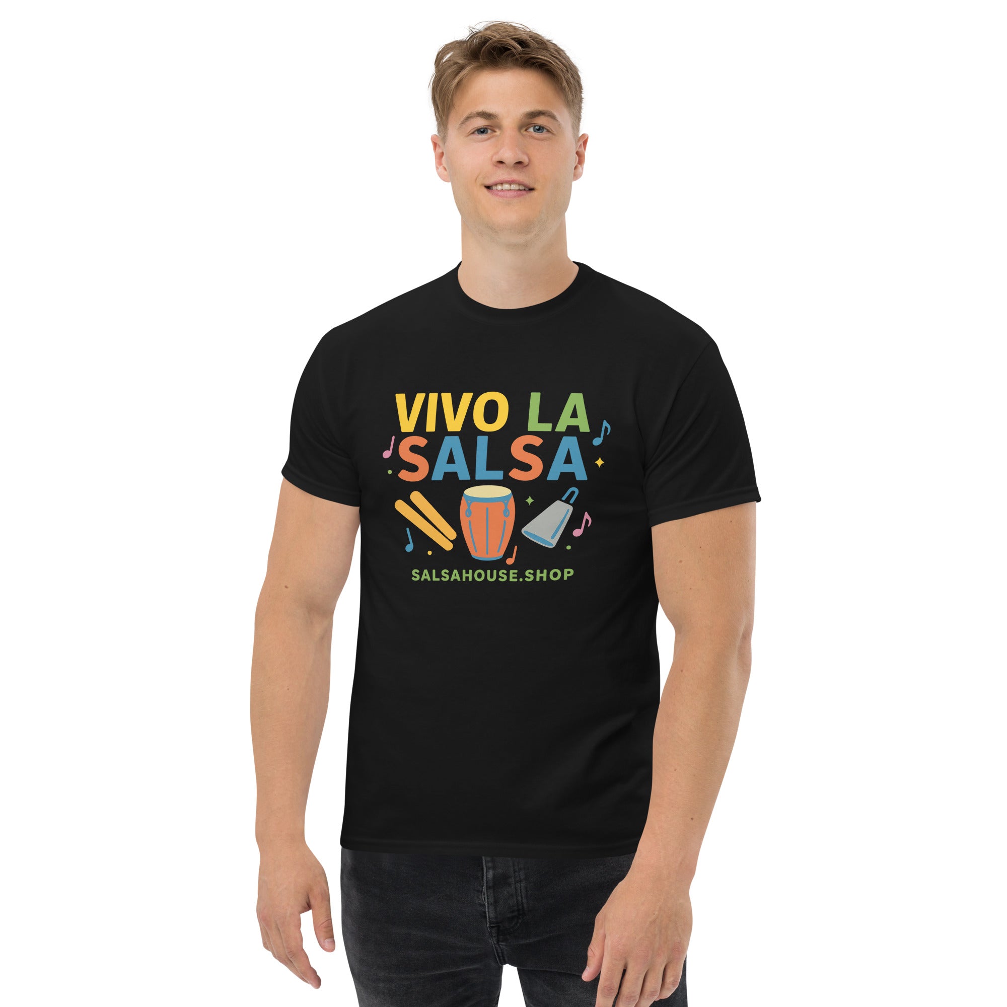 Unisex classic tee-VIVO LA SALSA-black