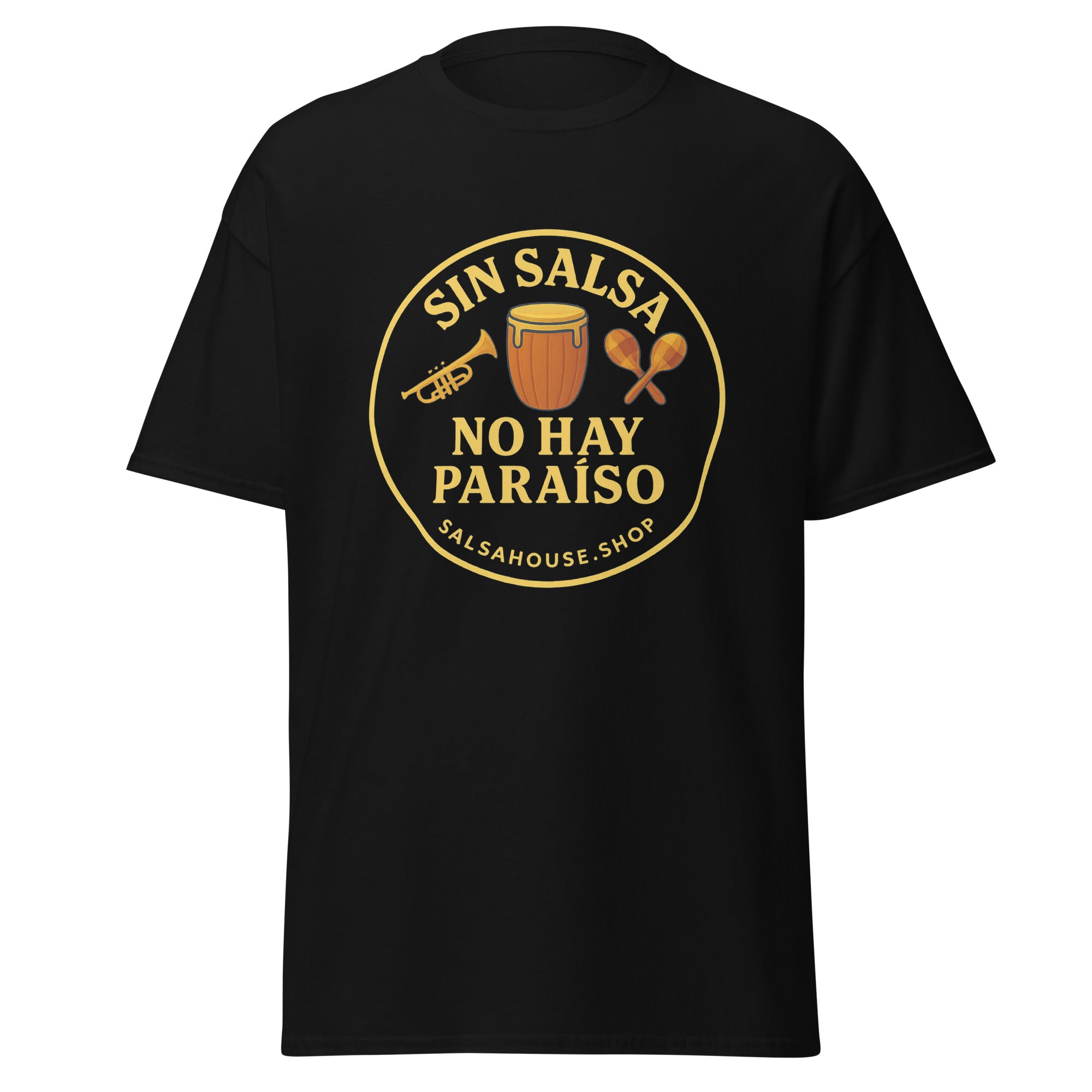 Unisex classic tee-SIN SALSA NO HAY PARAÍSO-black