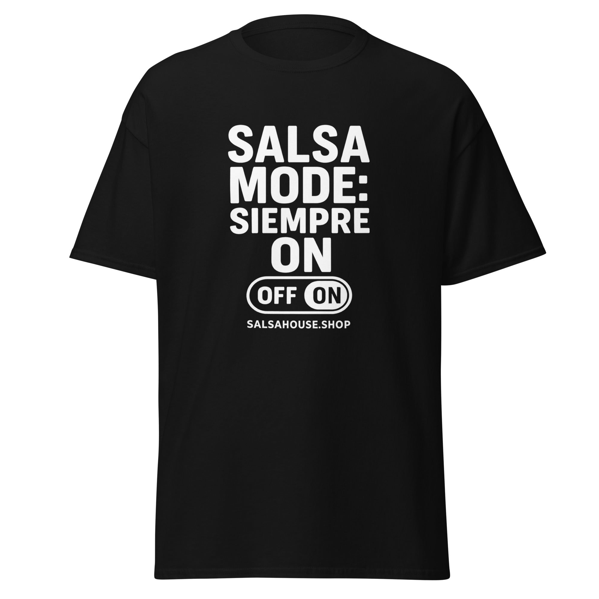 Unisex classic tee-SALSA MODE SIEMPRE ON-black