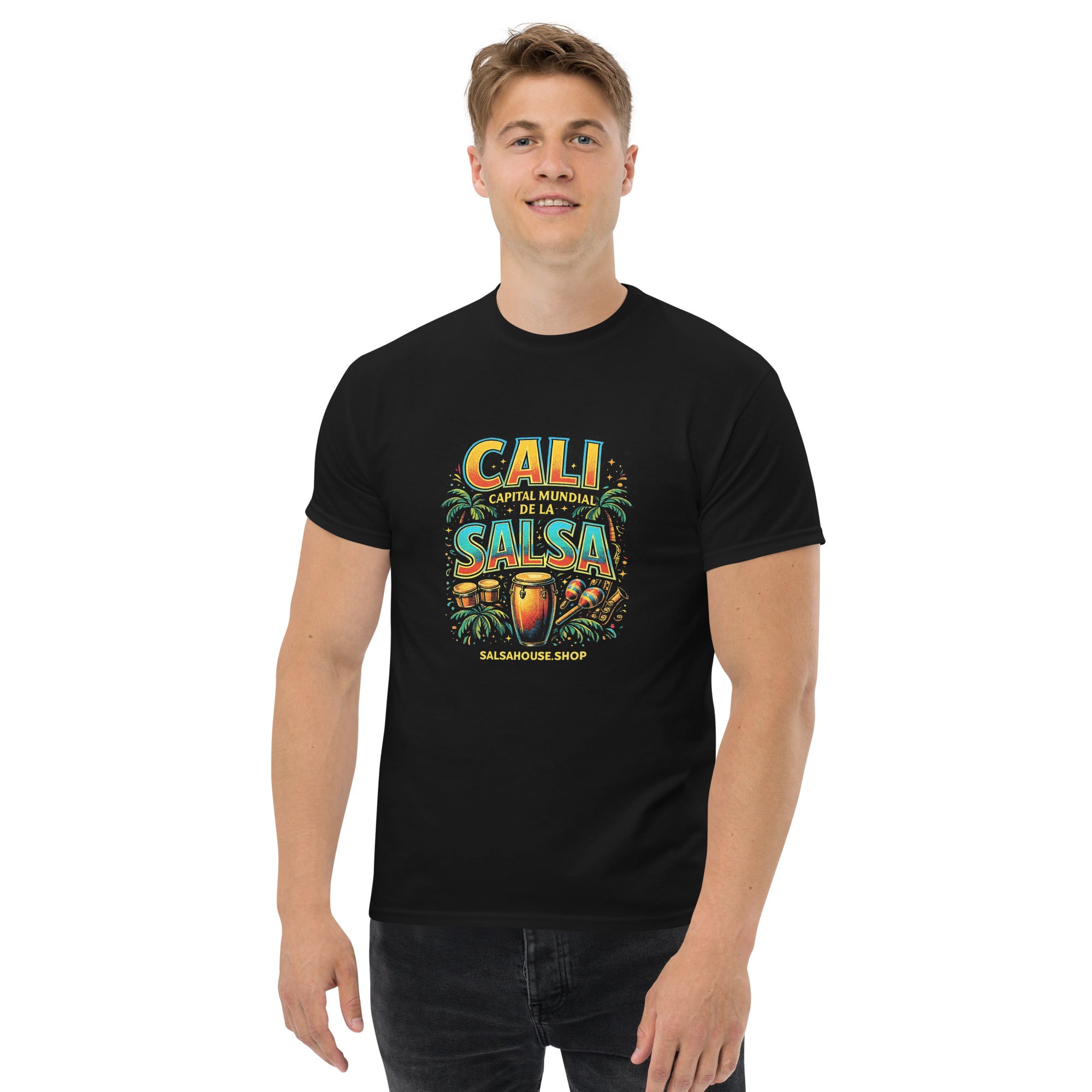 Unisex classic tee-CALI CAPITAL MUNDIAL DE LA SALSA-black