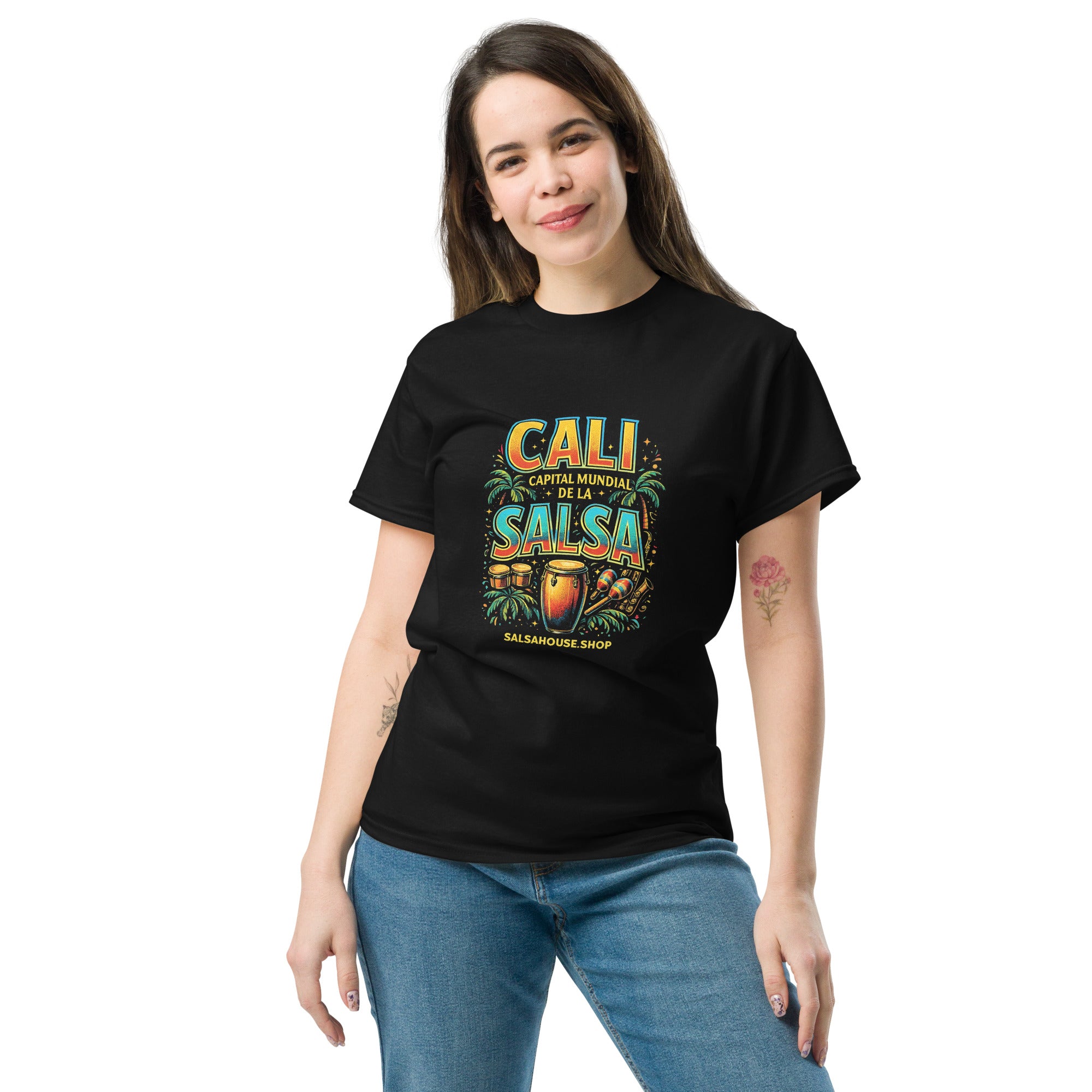 Unisex classic tee-CALI CAPITAL MUNDIAL DE LA SALSA-black