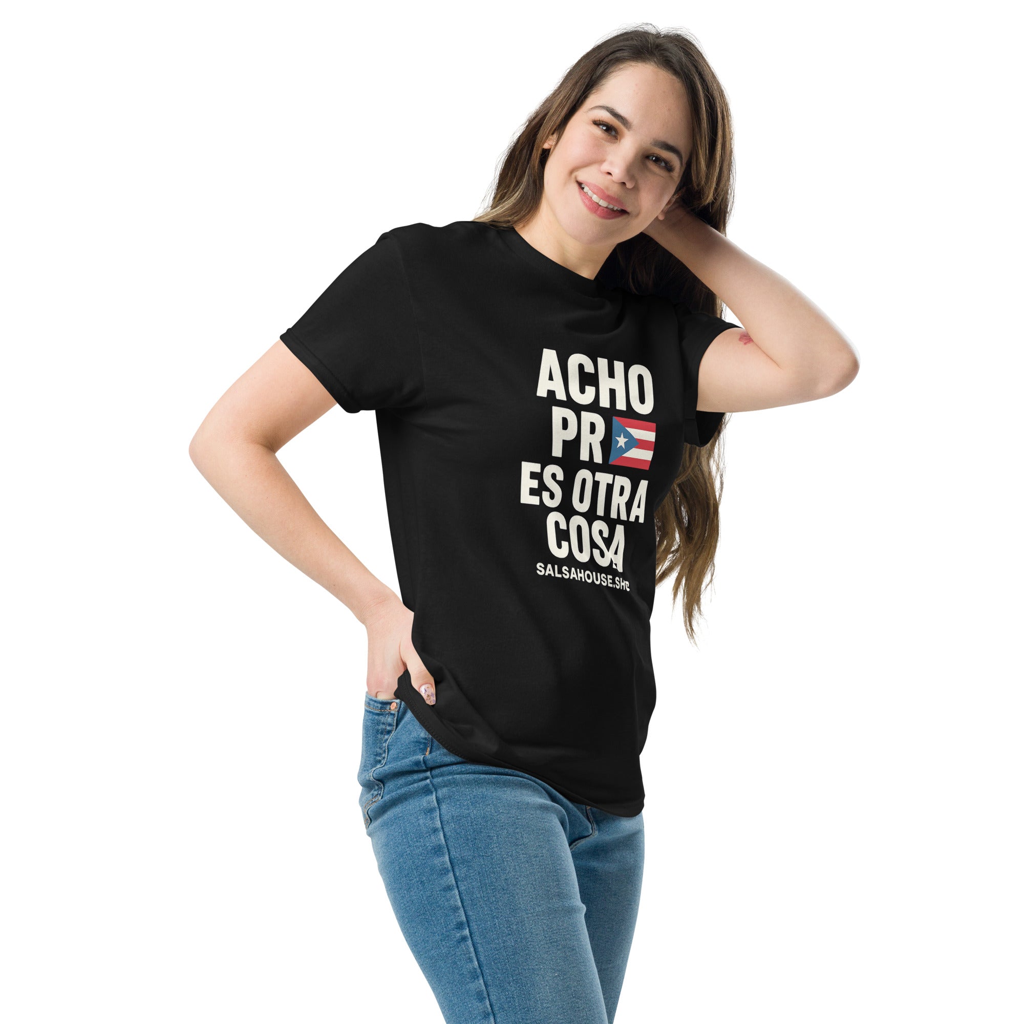 Unisex classic tee-ACHO PR ES OTRA COSA-flag-black