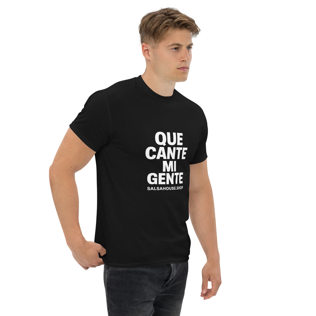 Unisex classic tee-QUE CANTE MI GENTE-plain-black