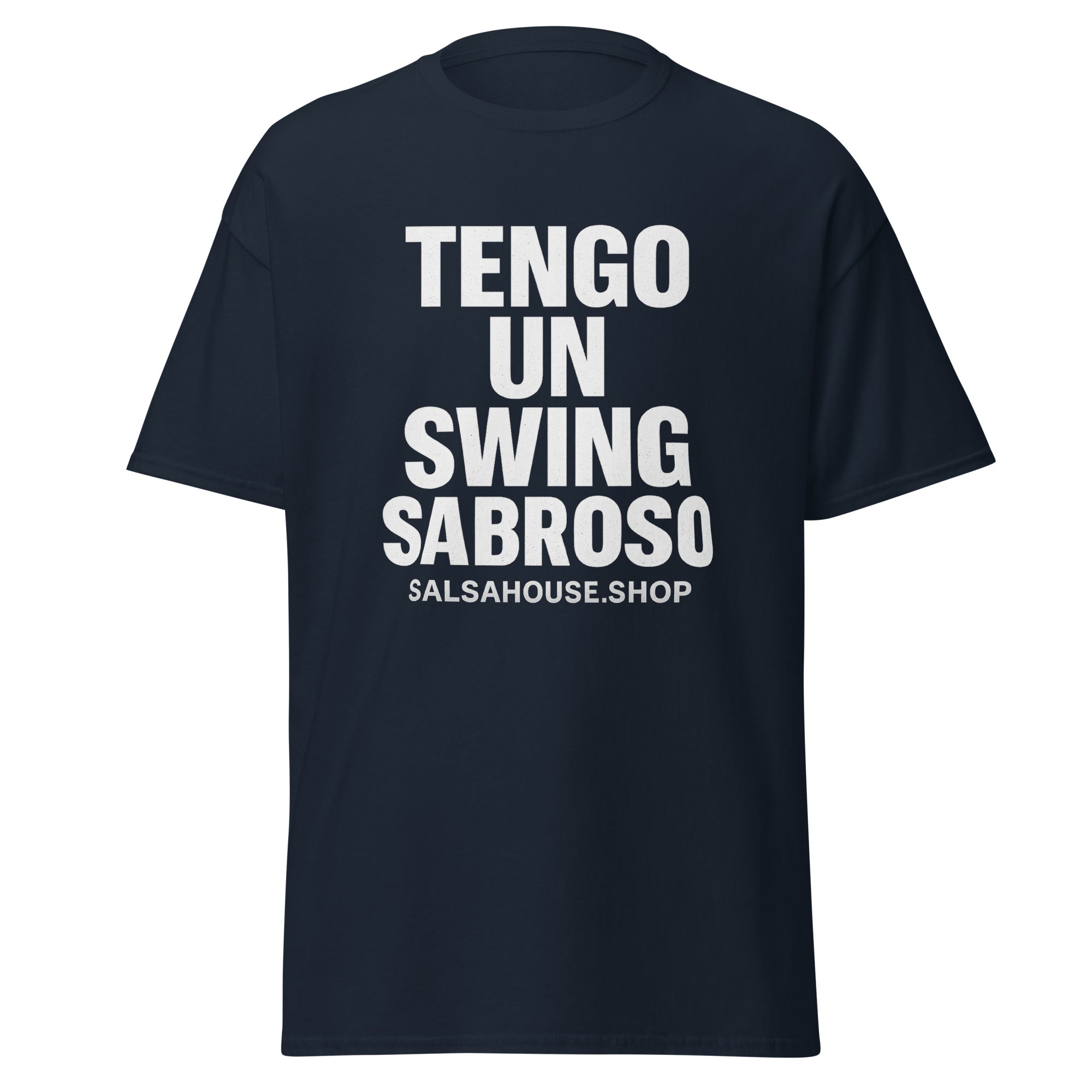 Unisex classic tee-TENGO UN SWING SABROSO-plain-navy