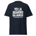 Unisex classic tee-YO LA AGARRO BAJANDO-plain-navy