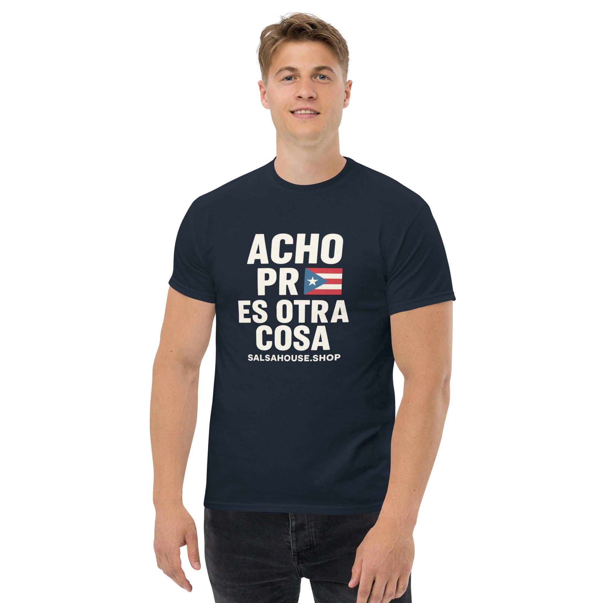 Unisex classic tee-ACHO PR ES OTRA COSA-flag-navy