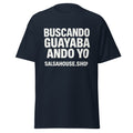 Unisex classic tee-BUSCANDO GUAYABA ANDO YO-plain-navy