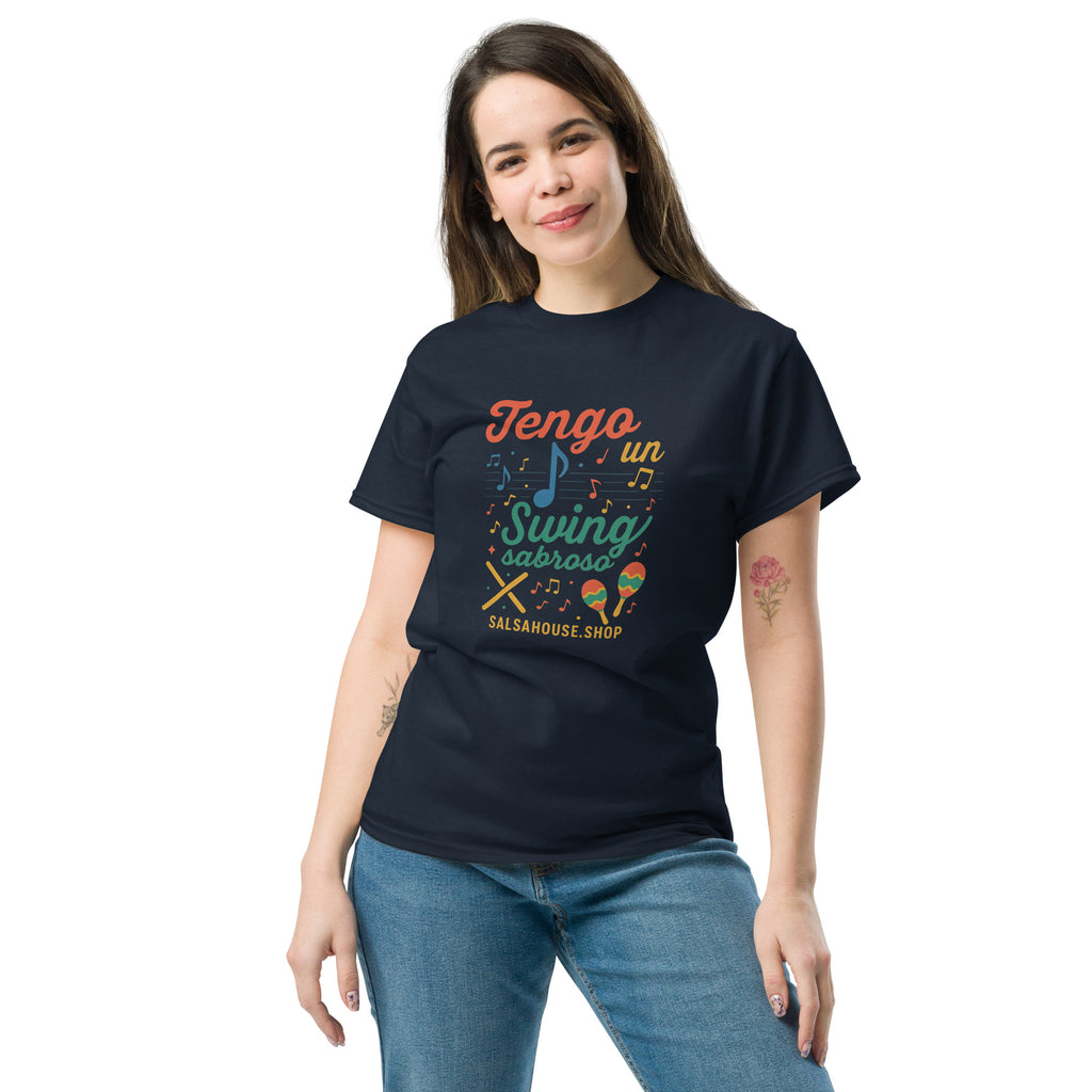 Unisex classic tee-TENGO UN SWING SABROSO(c)-navy