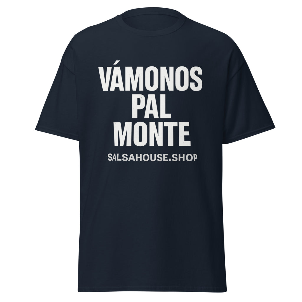 Unisex classic tee-VÁMONOS PAL MONTE-plain-navy