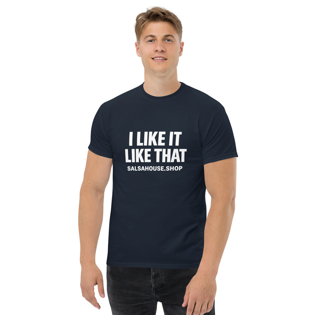 Unisex classic tee-I LIKE IT LIKE THAT-plain-navy