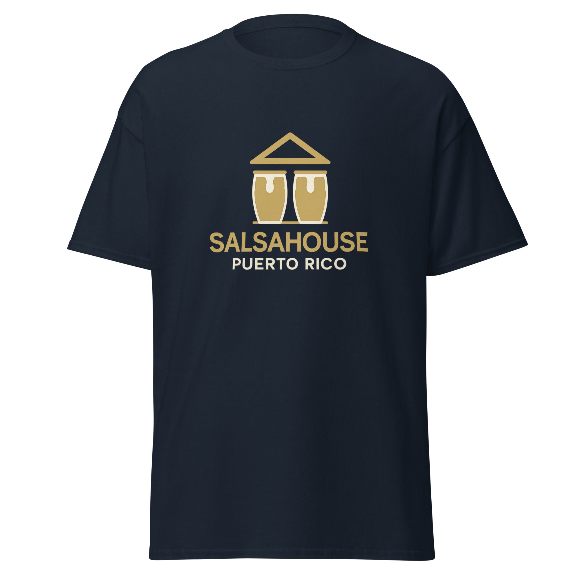 Unisex classic tee-SALSAHOUSE PUERTO RICO-navy/gold