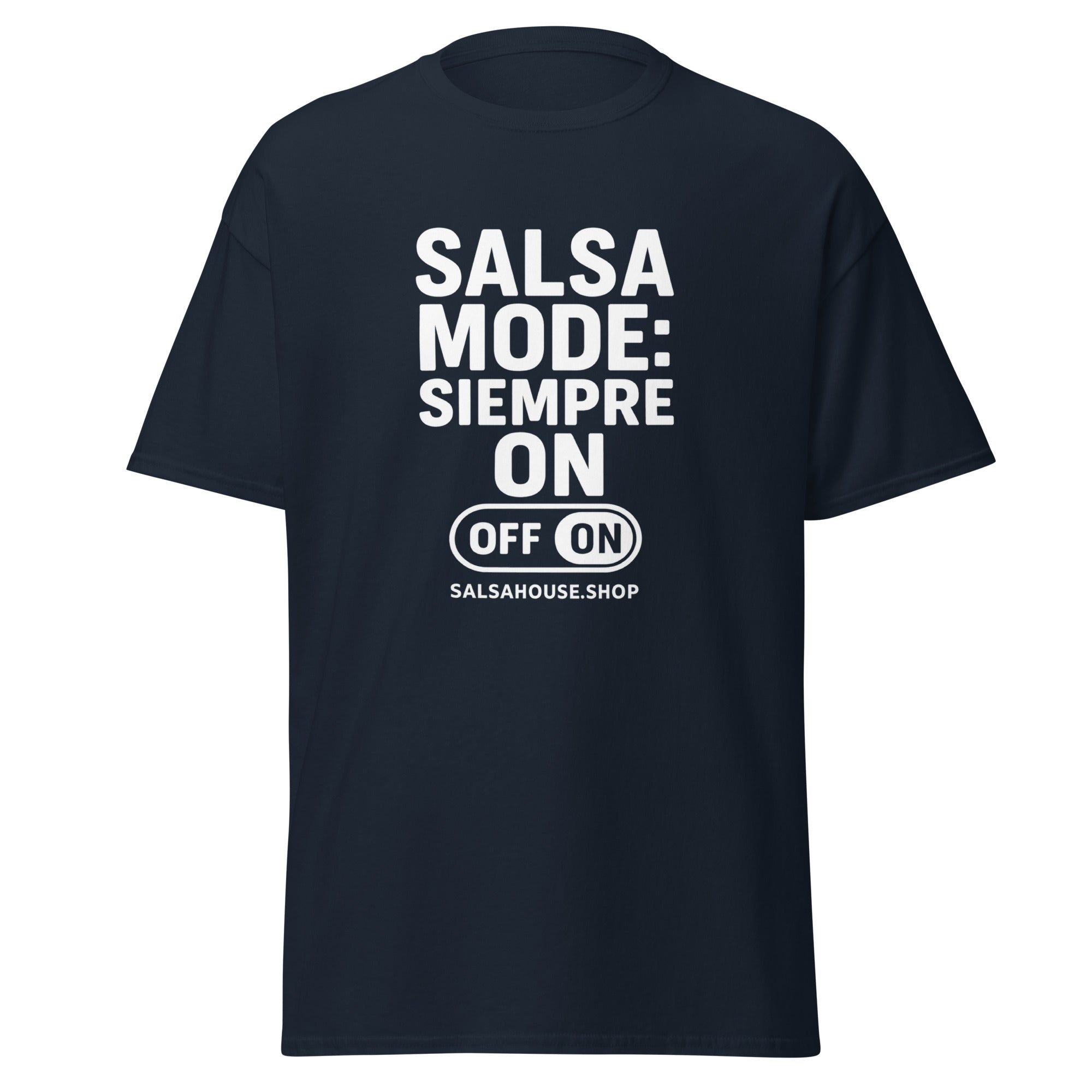 Unisex classic tee-SALSA MODE SIEMPRE ON-navy