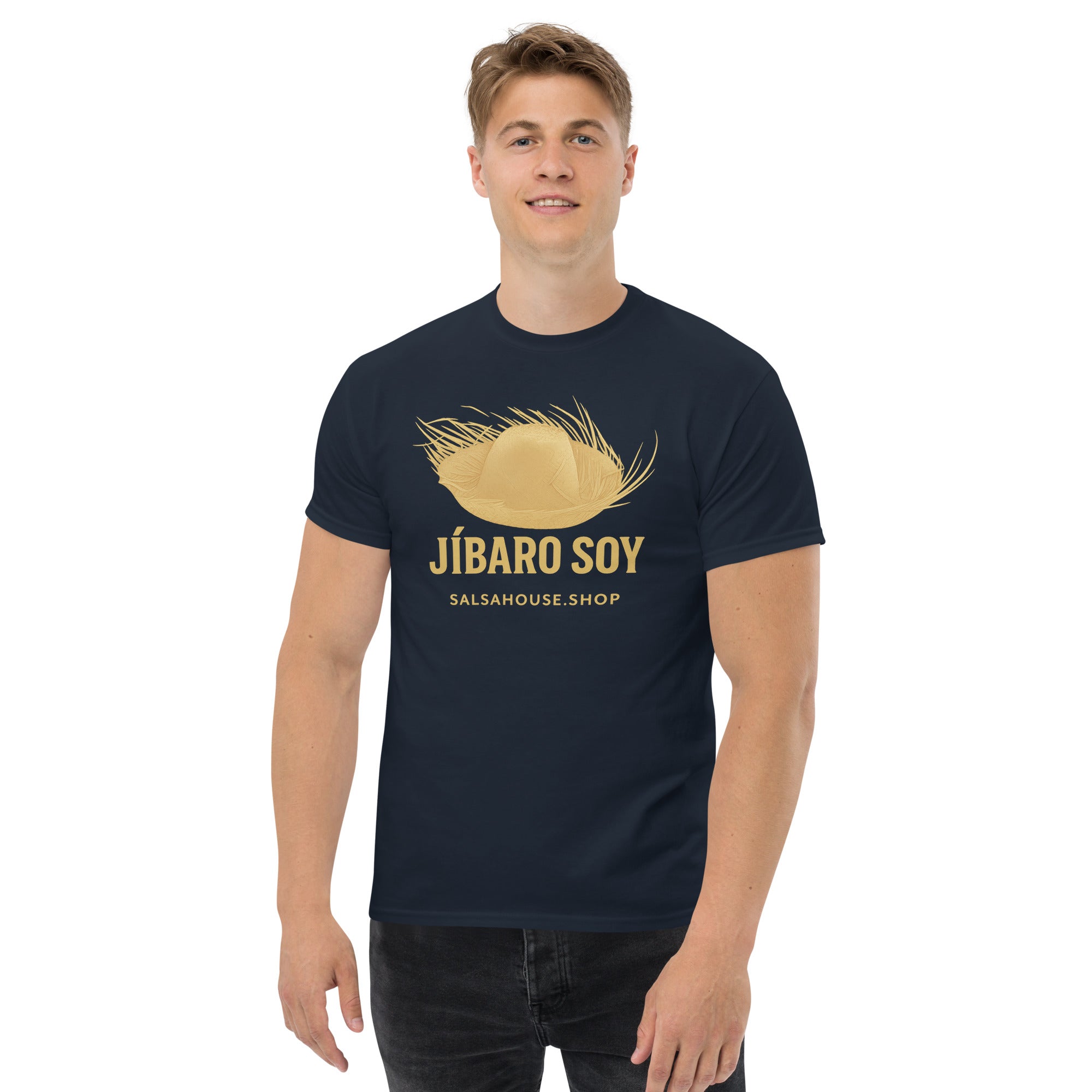 Unisex classic tee-JÍBARO SOY-navy