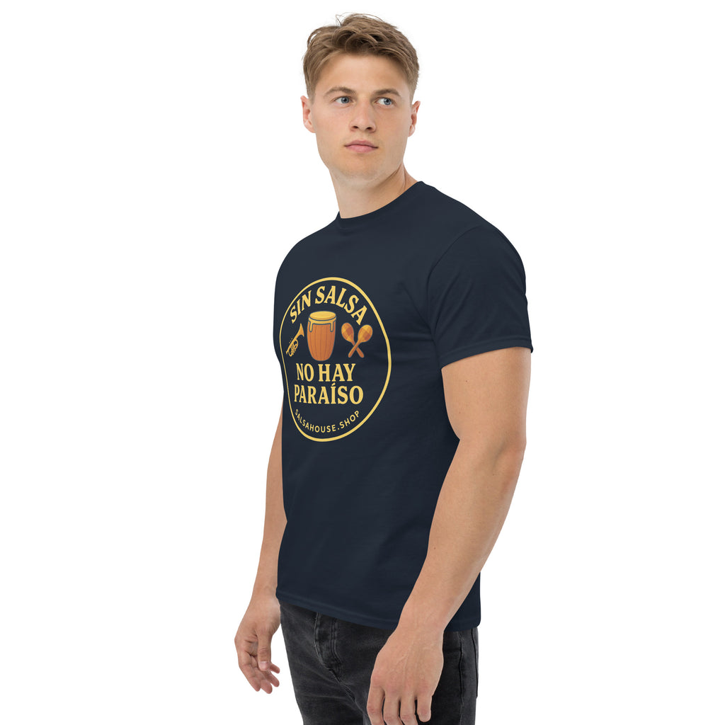 Unisex classic tee-SIN SALSA NO HAY PARAÍSO-navy