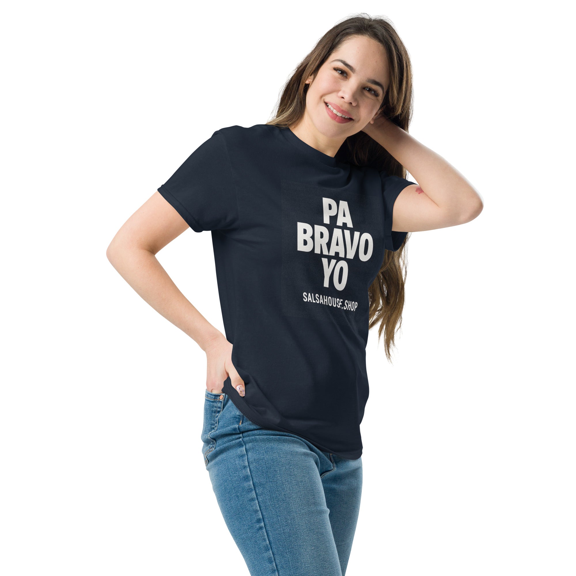 Unisex classic tee-PA BRAVO YO-plain-navy
