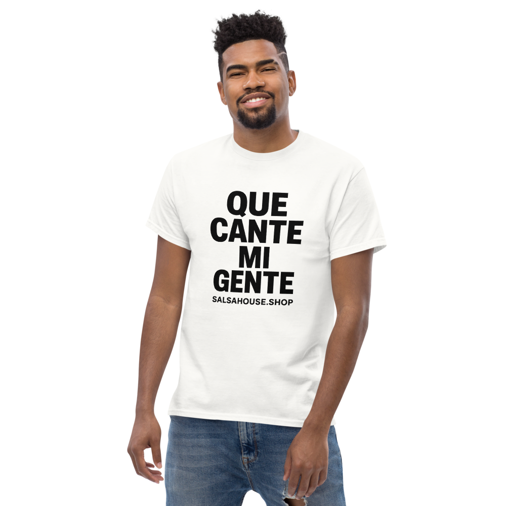 Unisex classic tee-QUE CANTE MI GENTE-plain-white