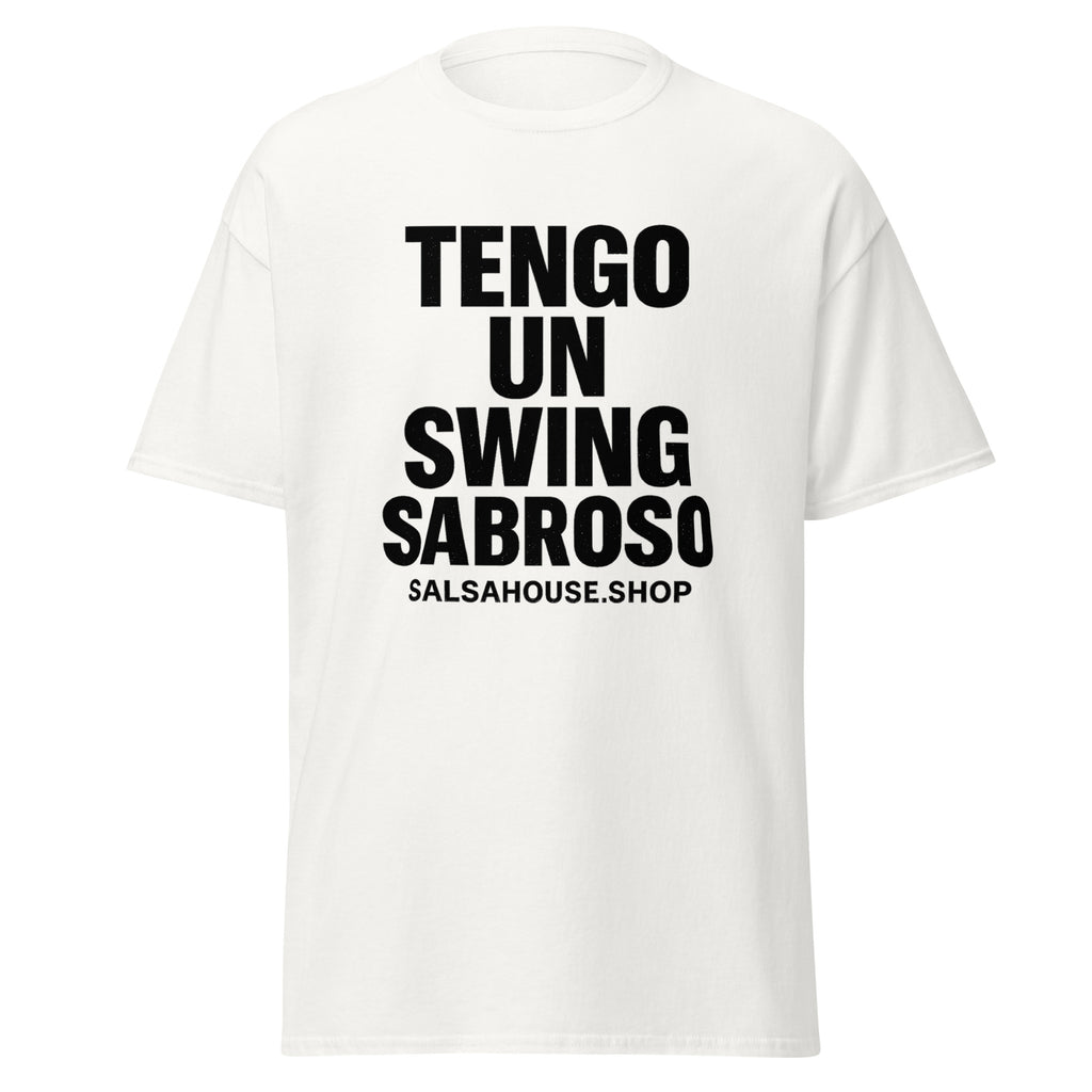 Unisex classic tee-TENGO UN SWING SABROSO-plain-white