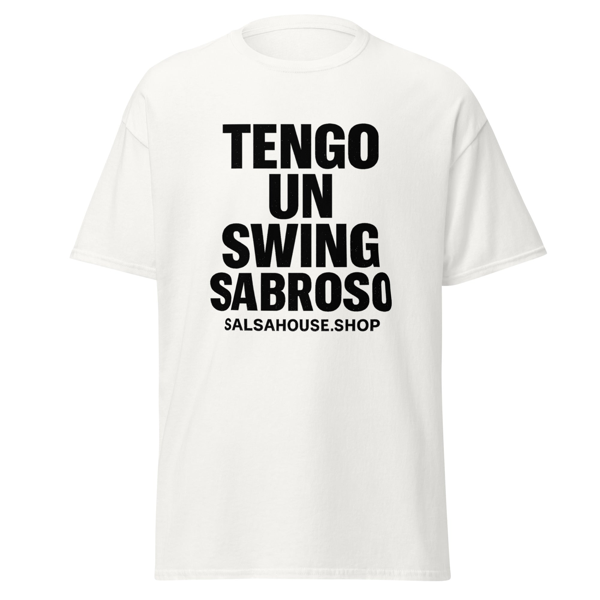Unisex classic tee-TENGO UN SWING SABROSO-plain-white