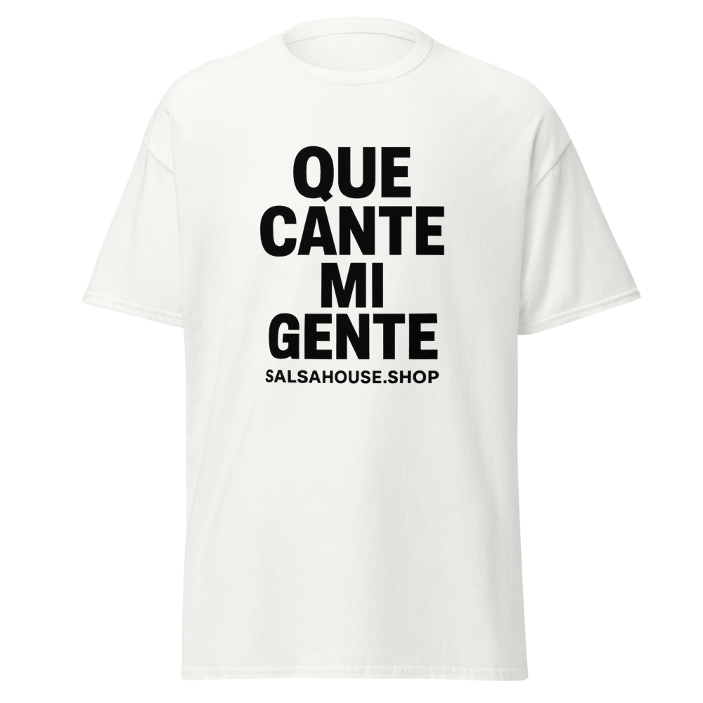 Unisex classic tee-QUE CANTE MI GENTE-plain-white