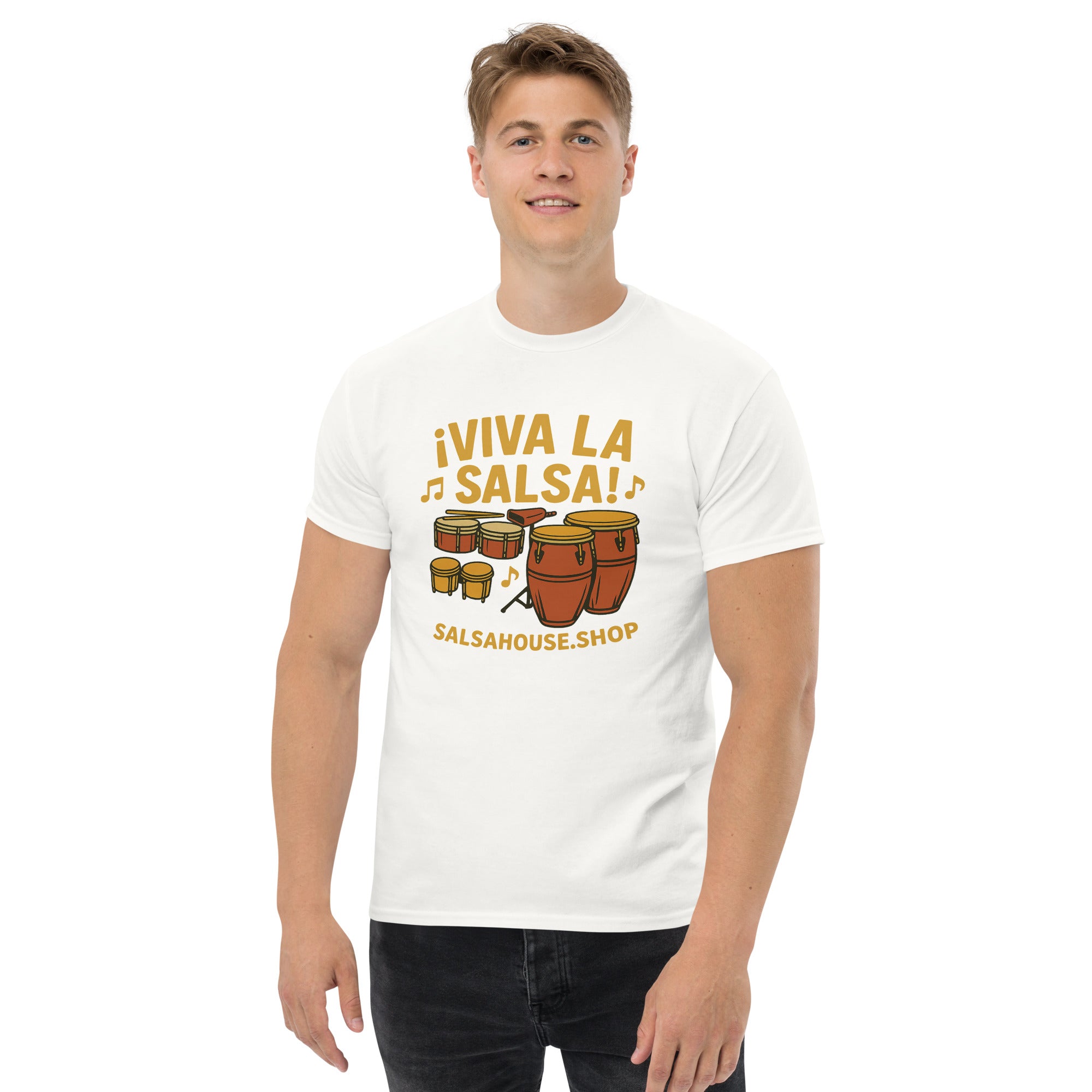 Unisex classic tee-VIVA LA SALSA-white