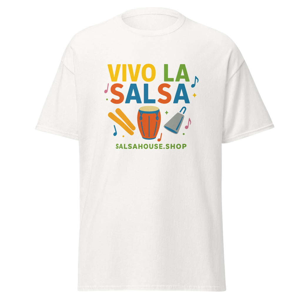 Unisex classic tee-VIVO LA SALSA-white