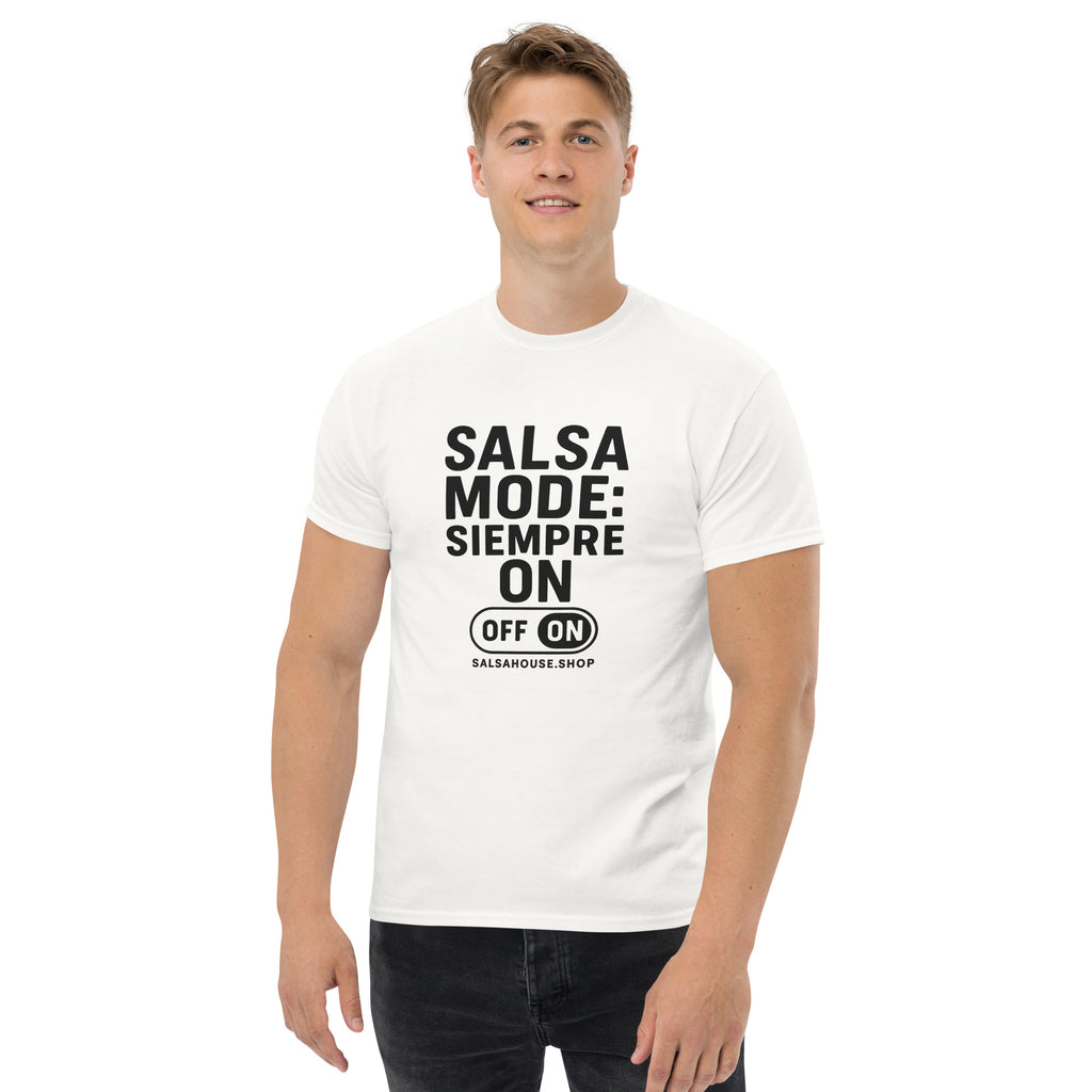 Unisex classic tee-SALSA MODE SIEMPRE ON-white