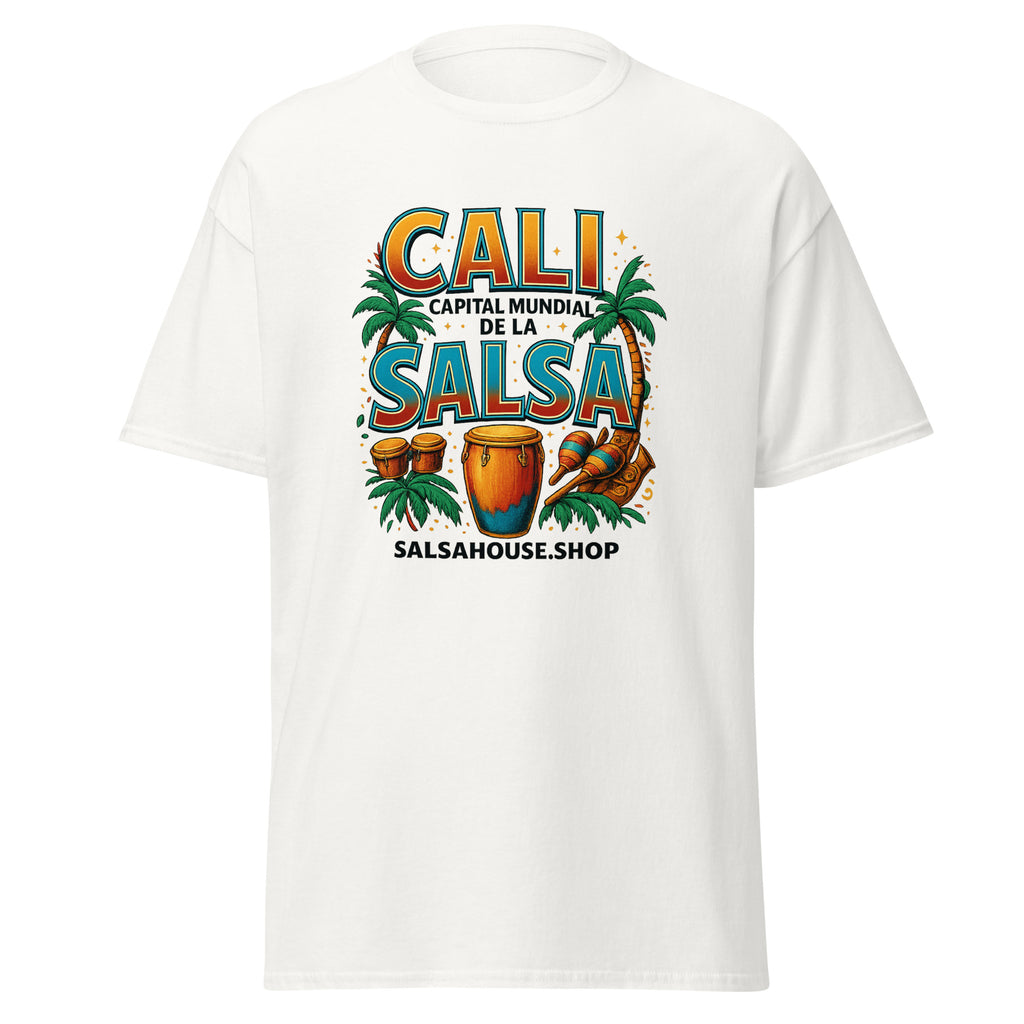 Unisex classic tee-CALI CAPITAL MUNDIAL DE LA SALSA-white