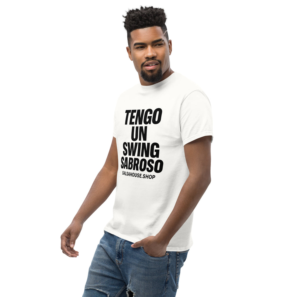 Unisex classic tee-TENGO UN SWING SABROSO-plain-white