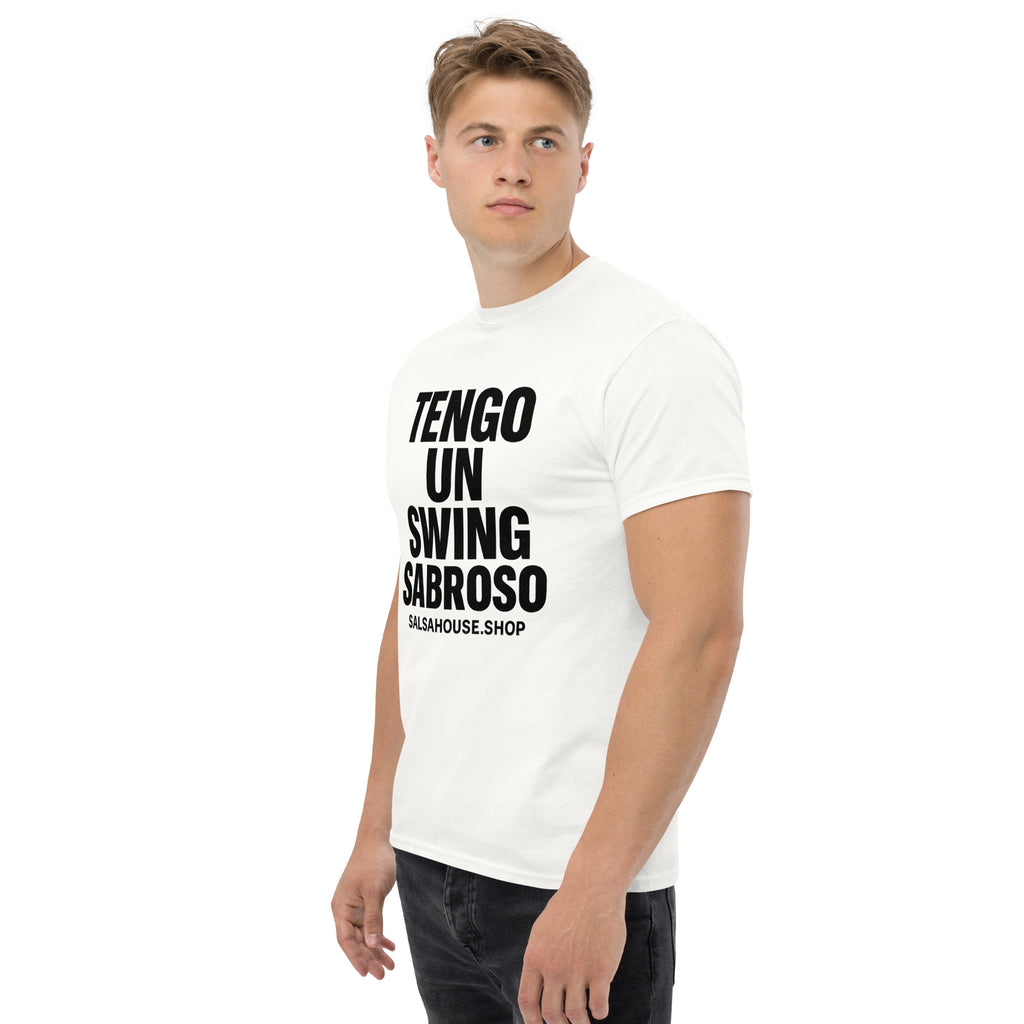 Unisex classic tee-TENGO UN SWING SABROSO-plain-white