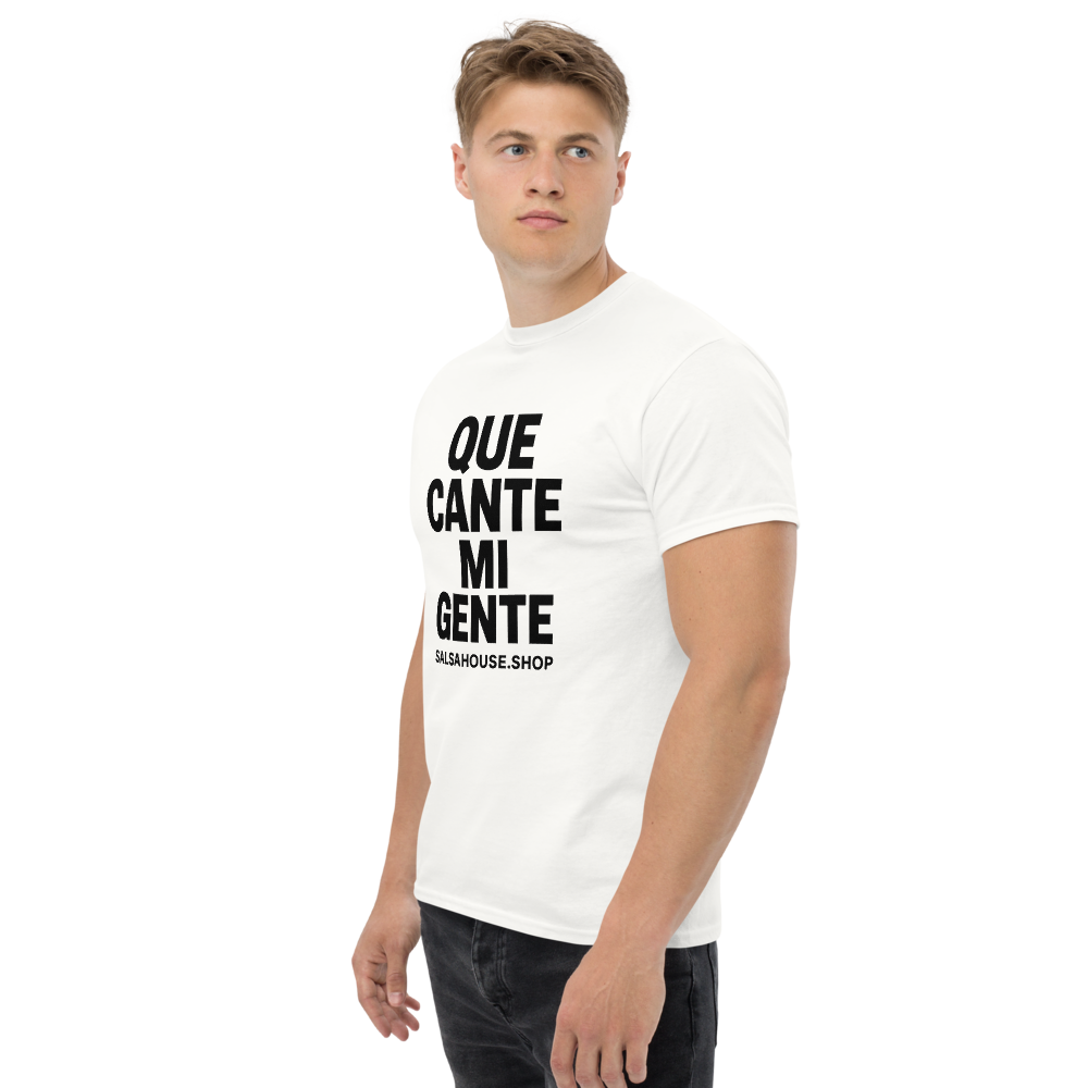 Unisex classic tee-QUE CANTE MI GENTE-plain-white