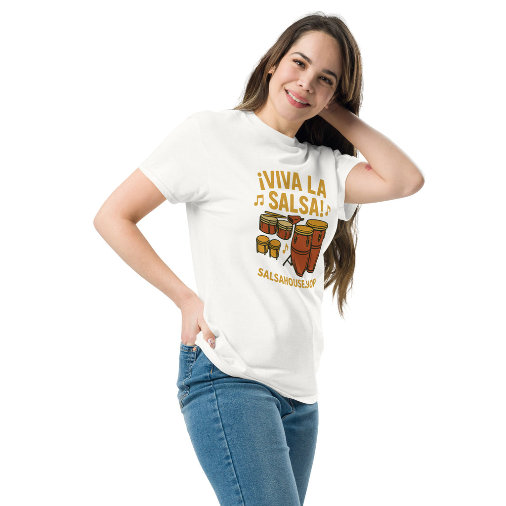 Unisex classic tee-VIVA LA SALSA-white