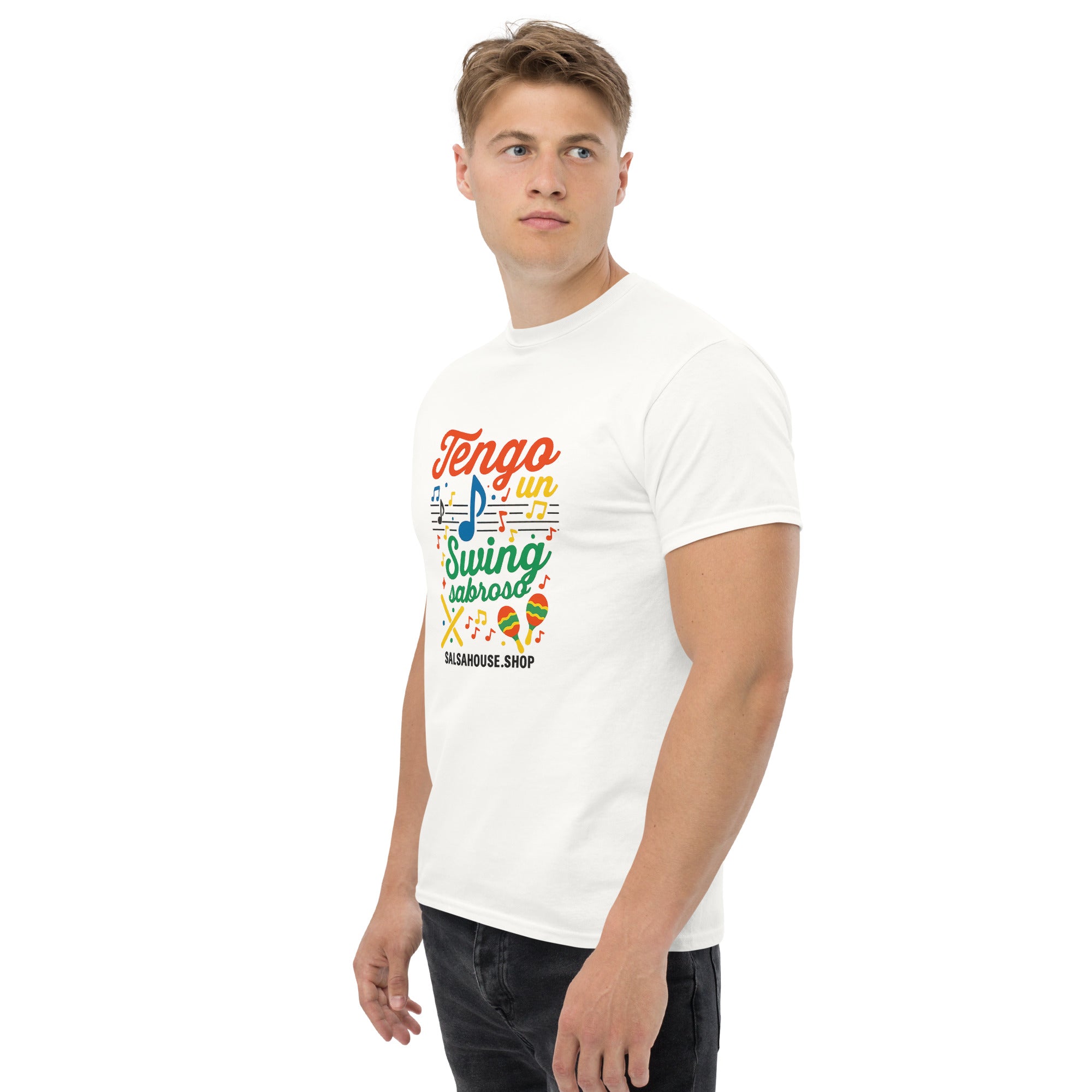 Unisex classic tee-TENGO UN SWING SABROSO(c)-white