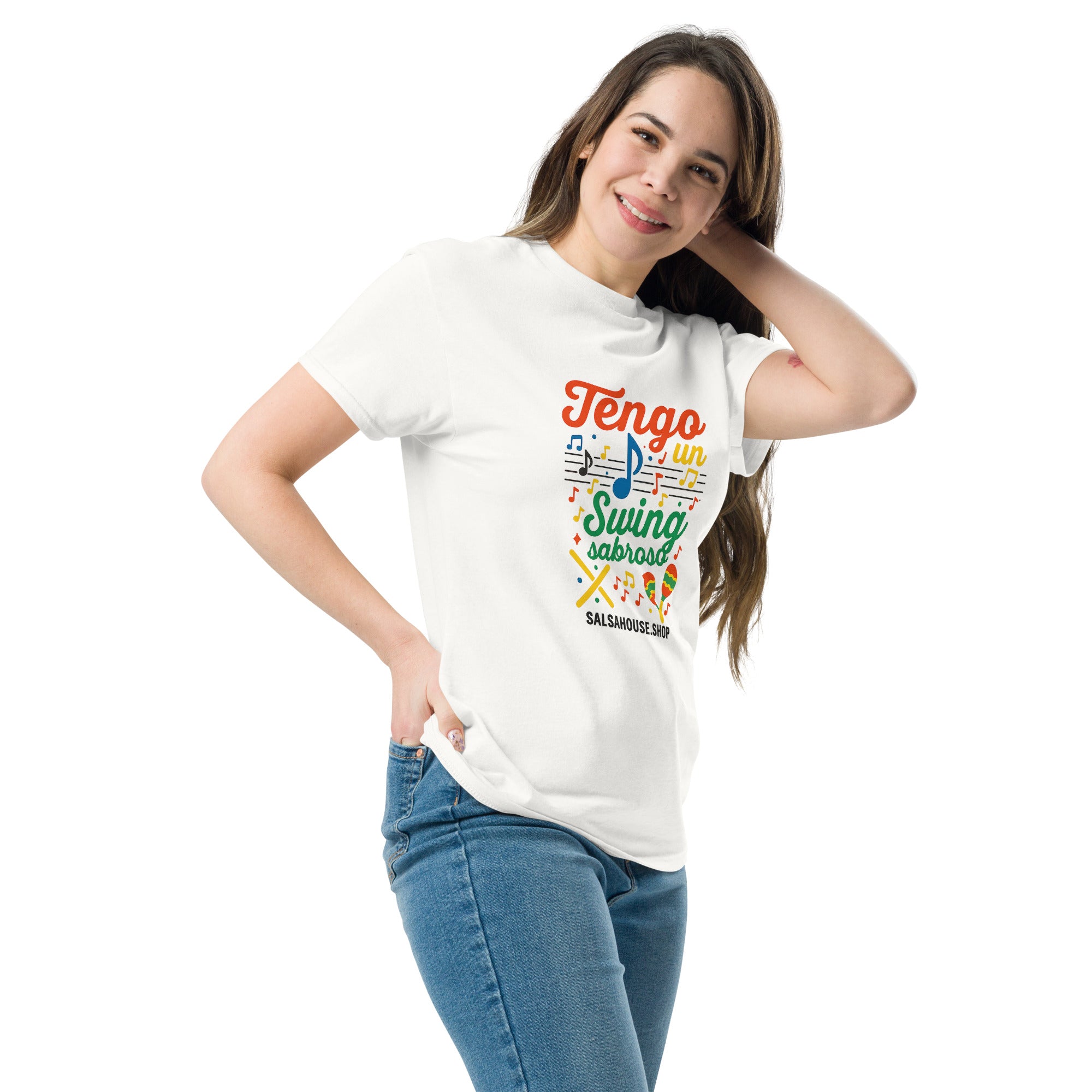 Unisex classic tee-TENGO UN SWING SABROSO(c)-white