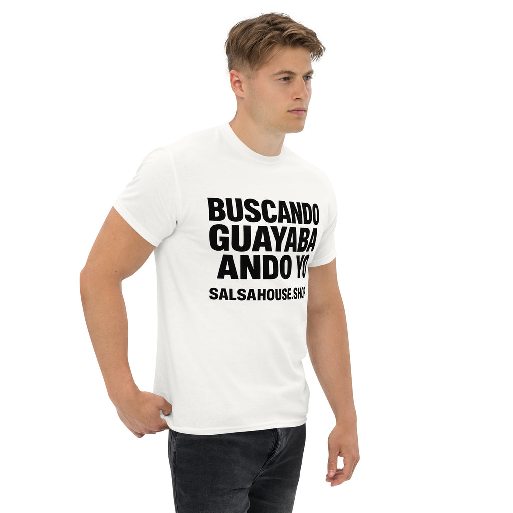 Unisex classic tee-BUSCANDO GUAYABA ANDO YO-plain-white